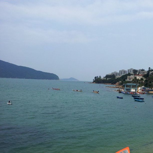 VIEW OF BOATS IN SEA