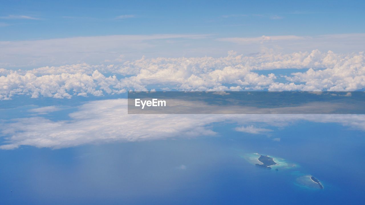 Aerial view of landscape against sky