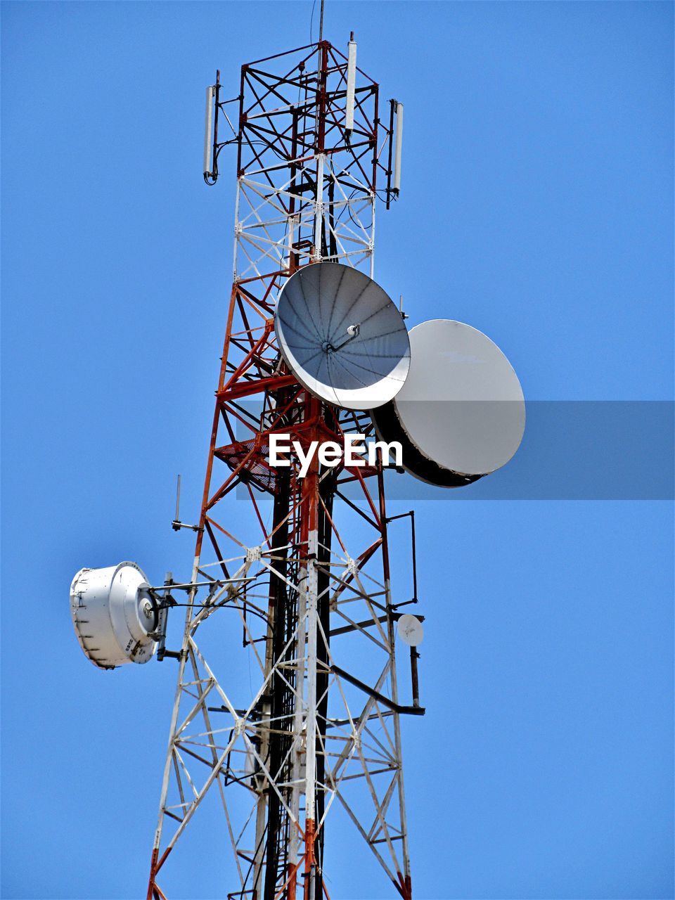 LOW ANGLE VIEW OF COMMUNICATIONS TOWER