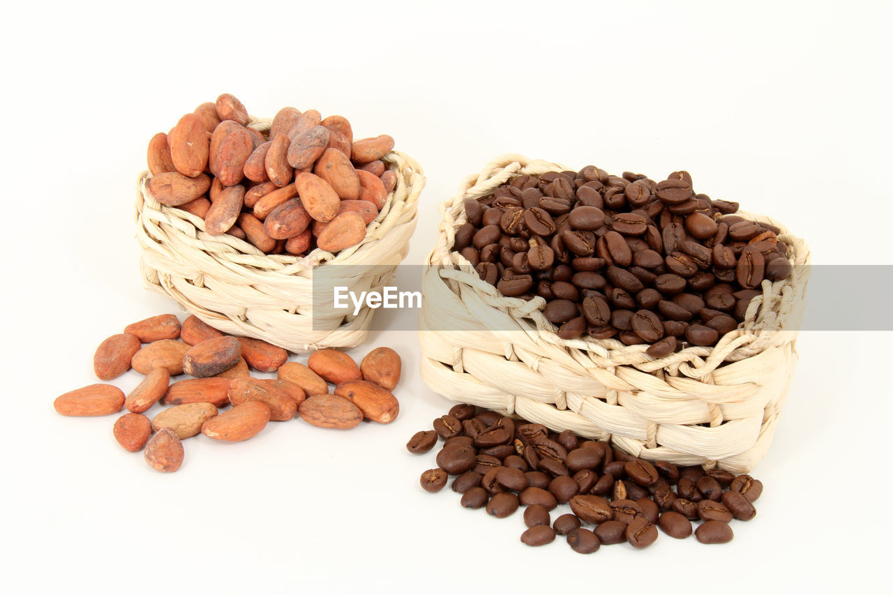 food and drink, food, white background, freshness, studio shot, healthy eating, wellbeing, large group of objects, cut out, brown, nut, nut - food, indoors, produce, dried food, still life, dried fruit, no people, container, almond, ingredient, fruit, dry, abundance, close-up, seed