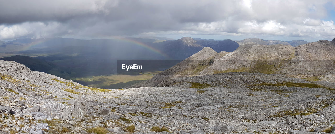 Panoramic view of rocky mountain valley