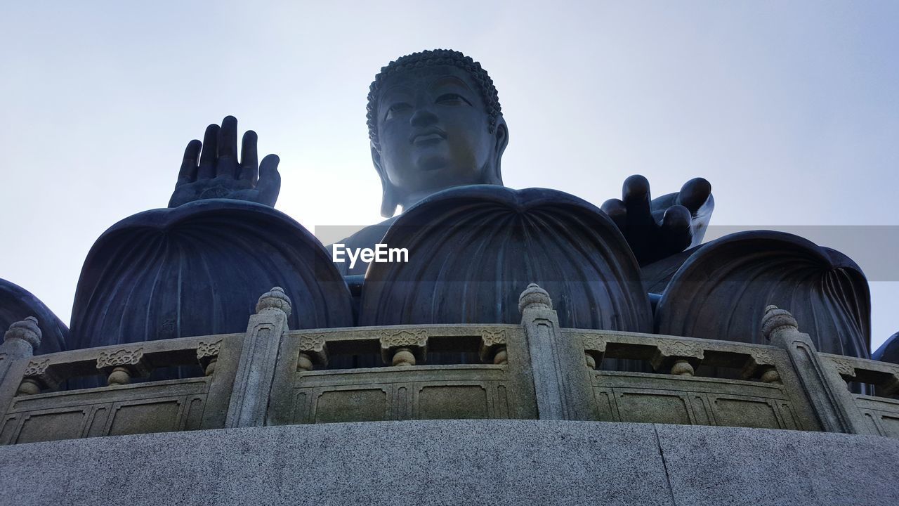 Low angle view of temple against sky