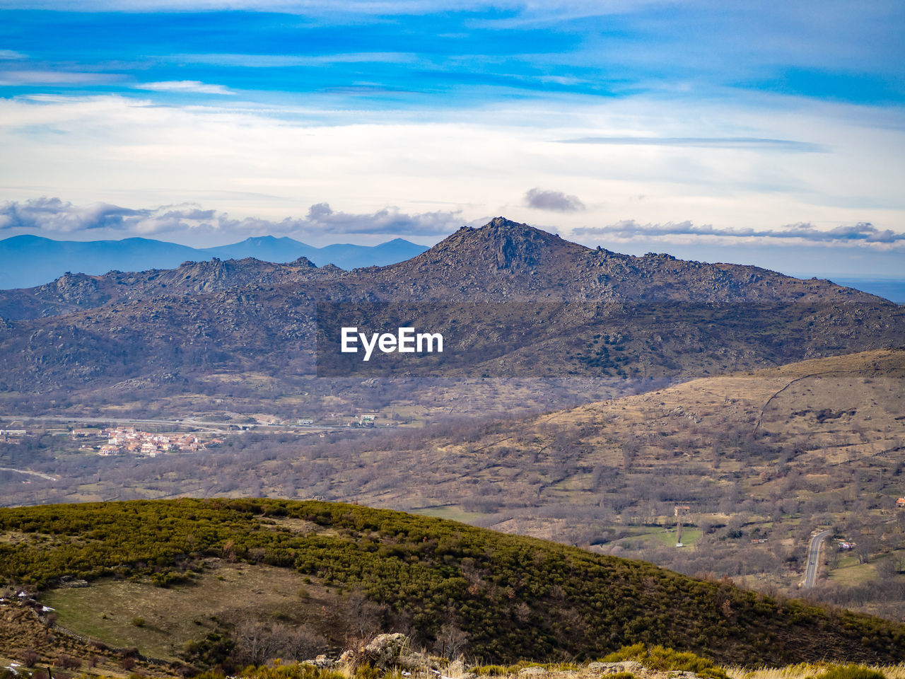 Scenic view of dramatic landscape against sky