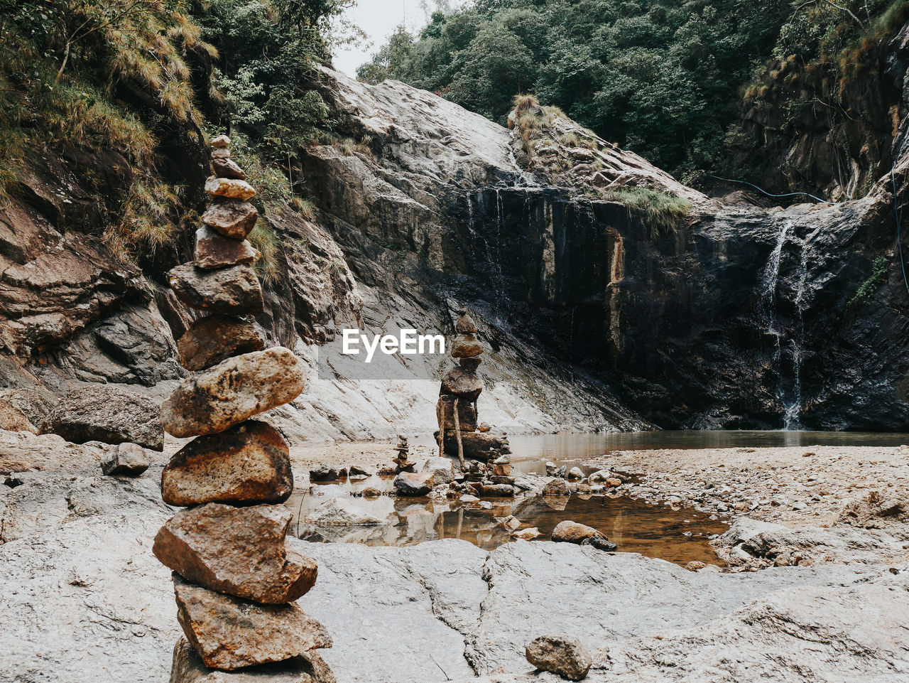 ROCK FORMATION ON WATER