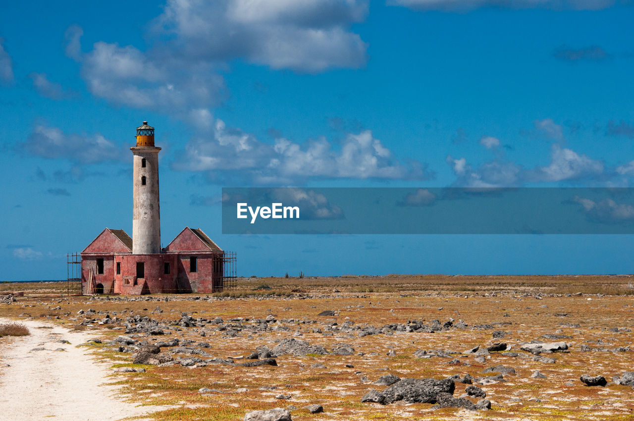 lighthouse on field