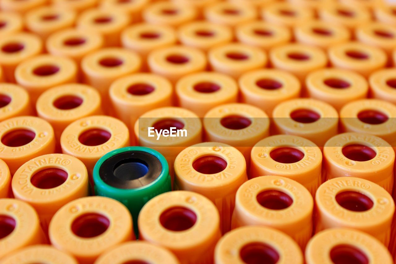 Full frame shot of test tubes in laboratory