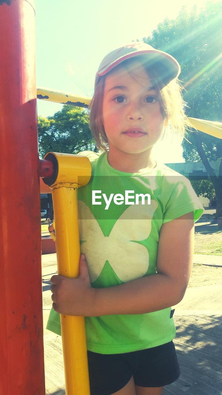 Portrait of girl at playground