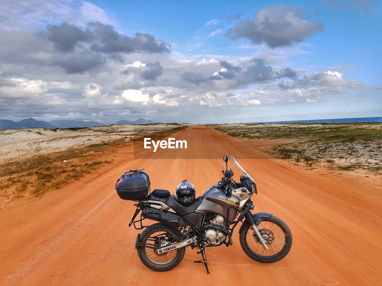 MOTORCYCLE ON DESERT