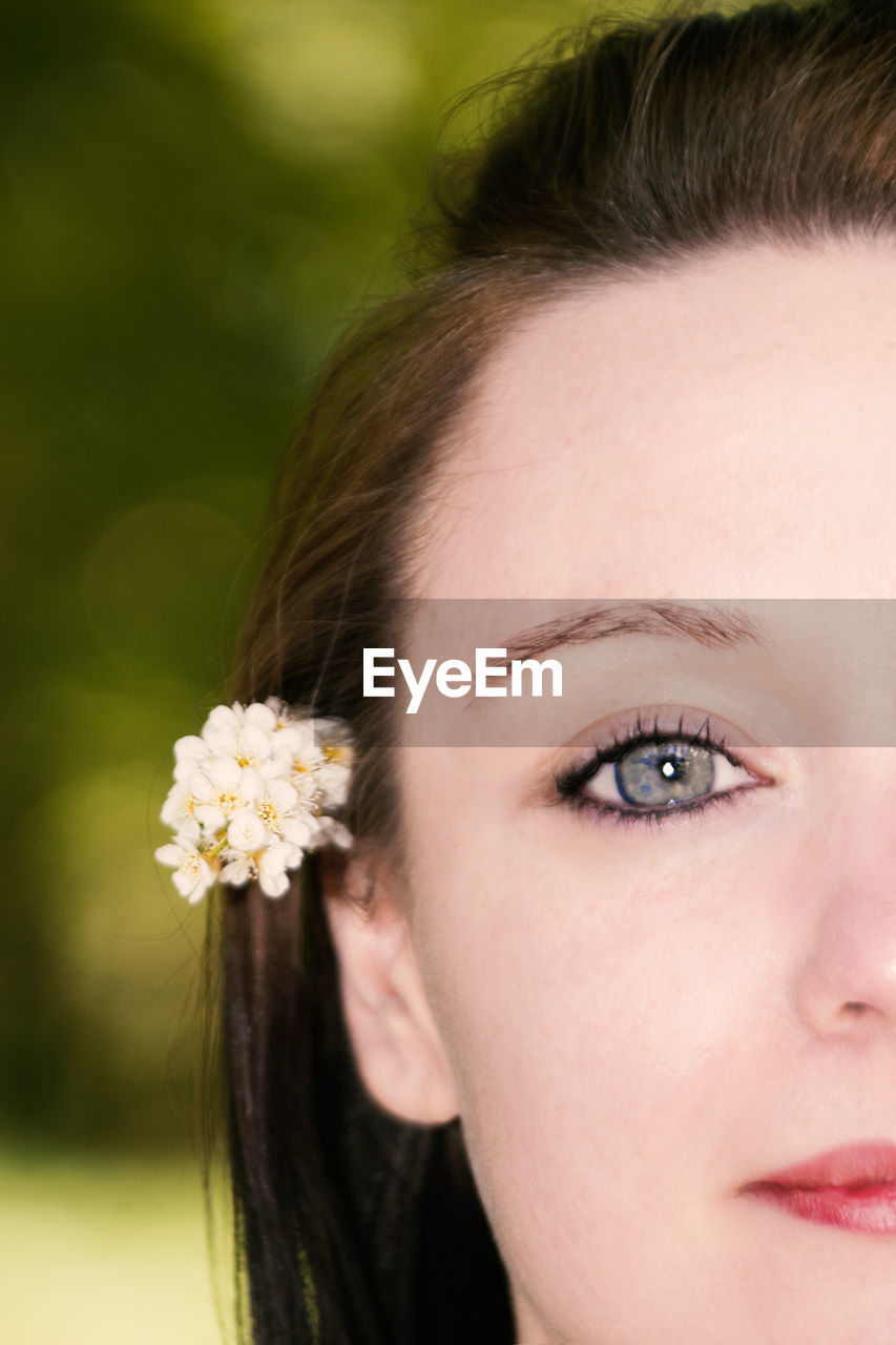 Cropped face of woman