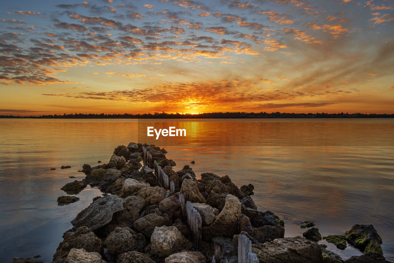 SCENIC VIEW OF SEA DURING SUNSET