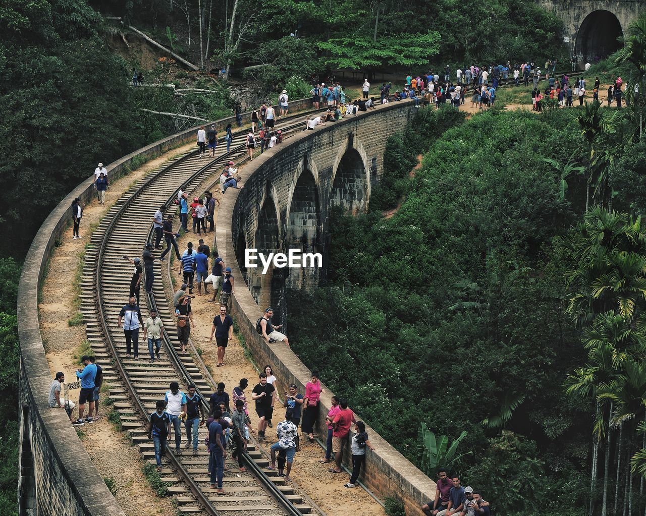 Panoramic view of the 7 archs bridge in sri lanka