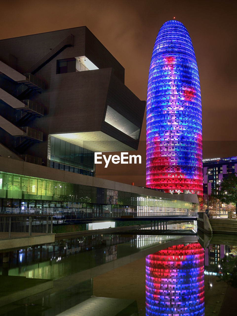 ILLUMINATED BUILDINGS AT NIGHT