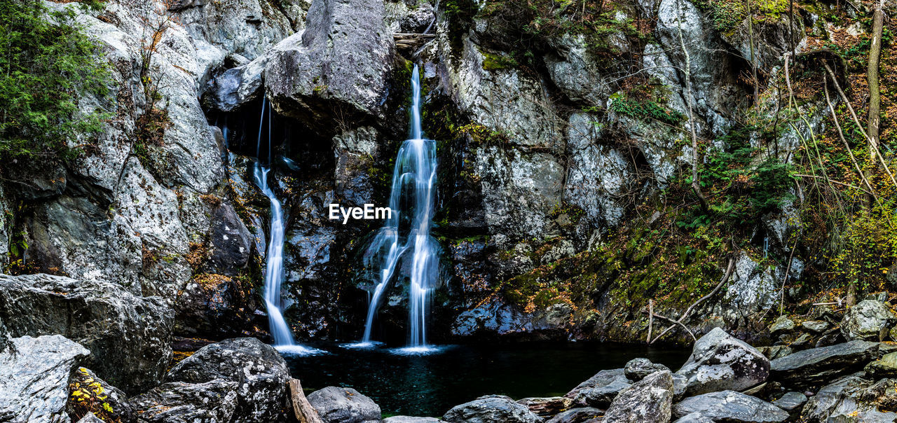 VIEW OF WATERFALL AT RIVERBANK