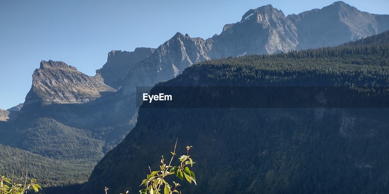 mountain, scenics - nature, mountain range, environment, landscape, beauty in nature, nature, sky, land, plant, mountain peak, travel, travel destinations, wilderness, pine tree, pinaceae, activity, tree, hiking, coniferous tree, panoramic, blue, forest, ridge, rock, outdoors, leisure activity, tourism, snow, pine woodland, clear sky, cold temperature, adventure, winter, tranquility, valley, tranquil scene, summer, non-urban scene, water, cliff, trip, vacation, day