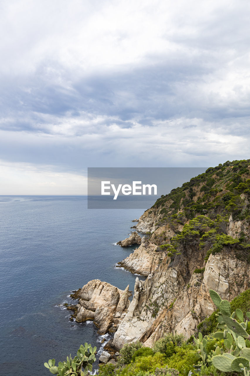 Landscape of costa brava shore, catalonia, spain