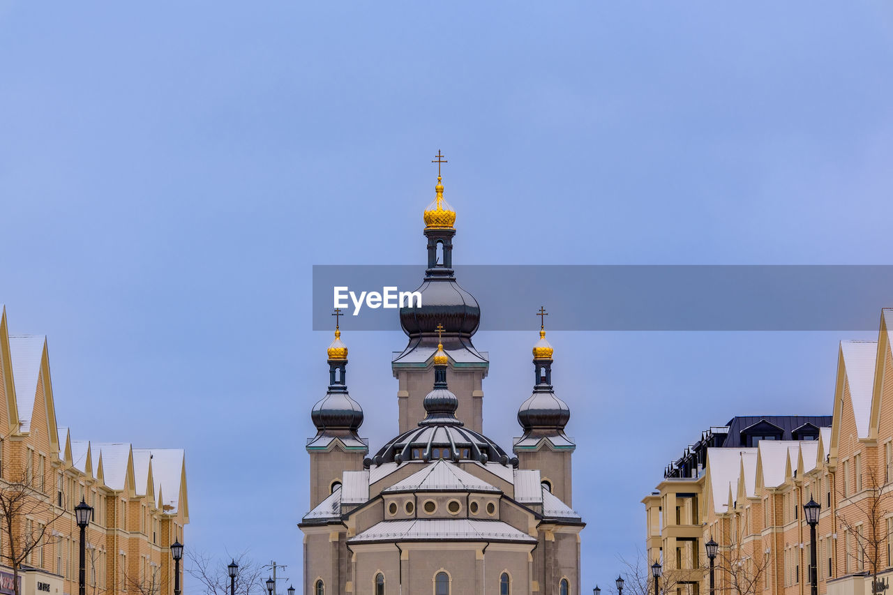 low angle view of buildings in city