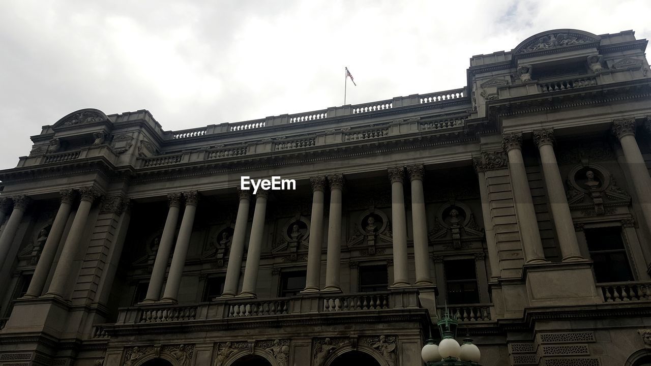 LOW ANGLE VIEW OF HISTORIC BUILDING