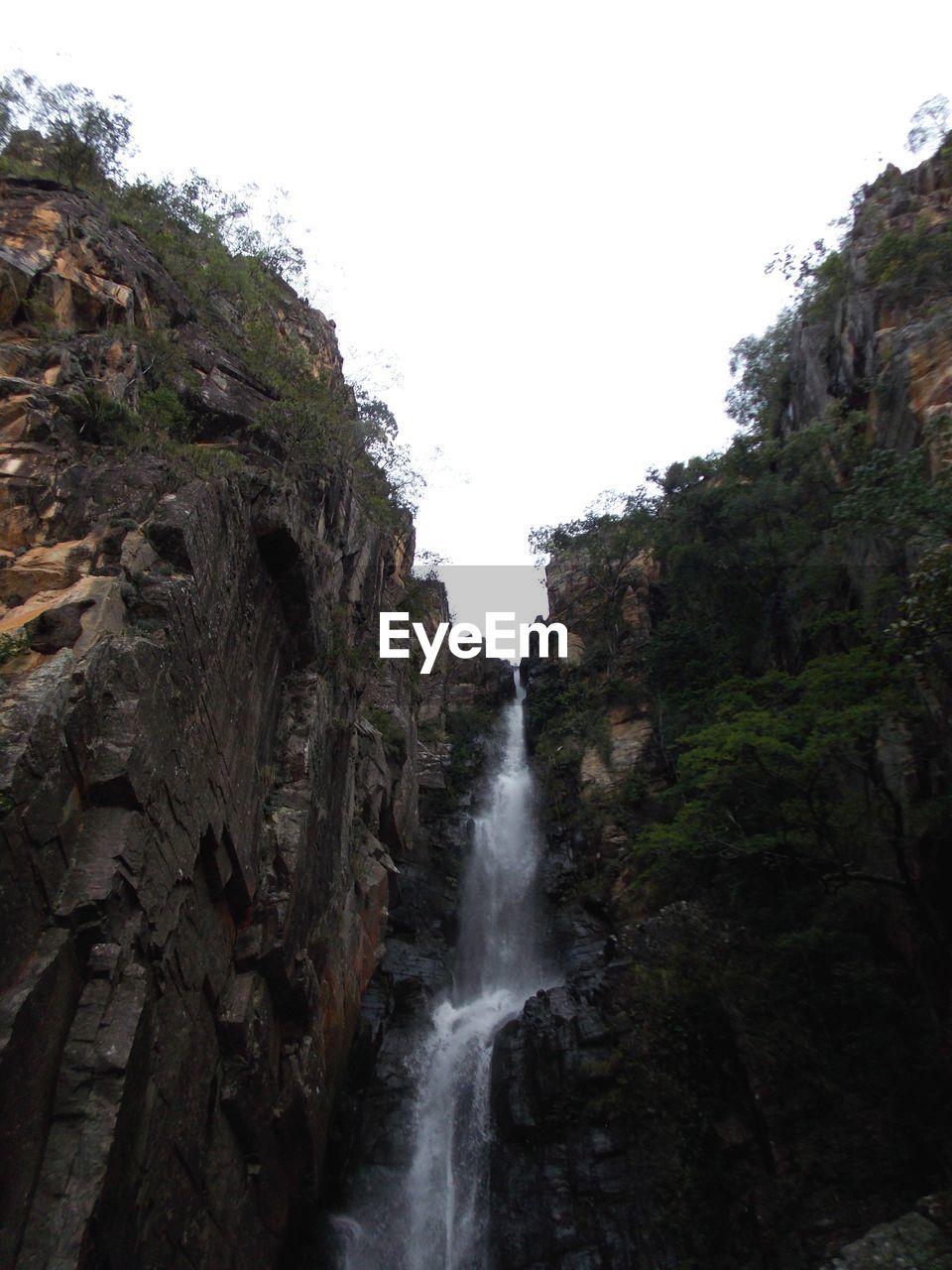 Waterfall between rocks 