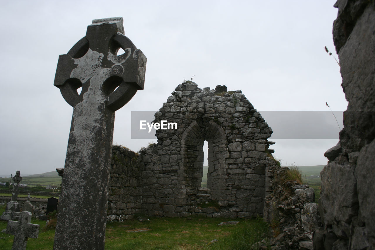 OLD RUIN AGAINST SKY