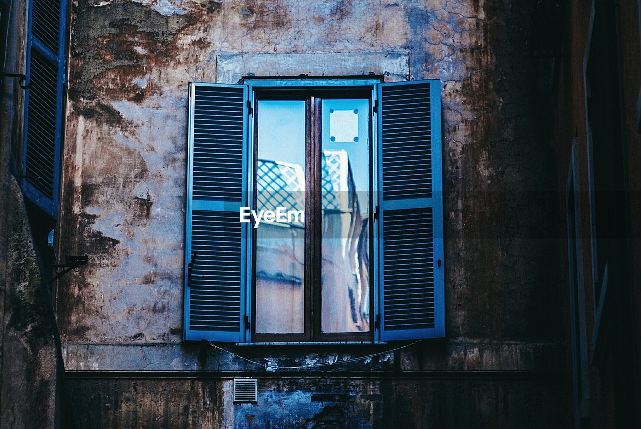 Window of old weathered building