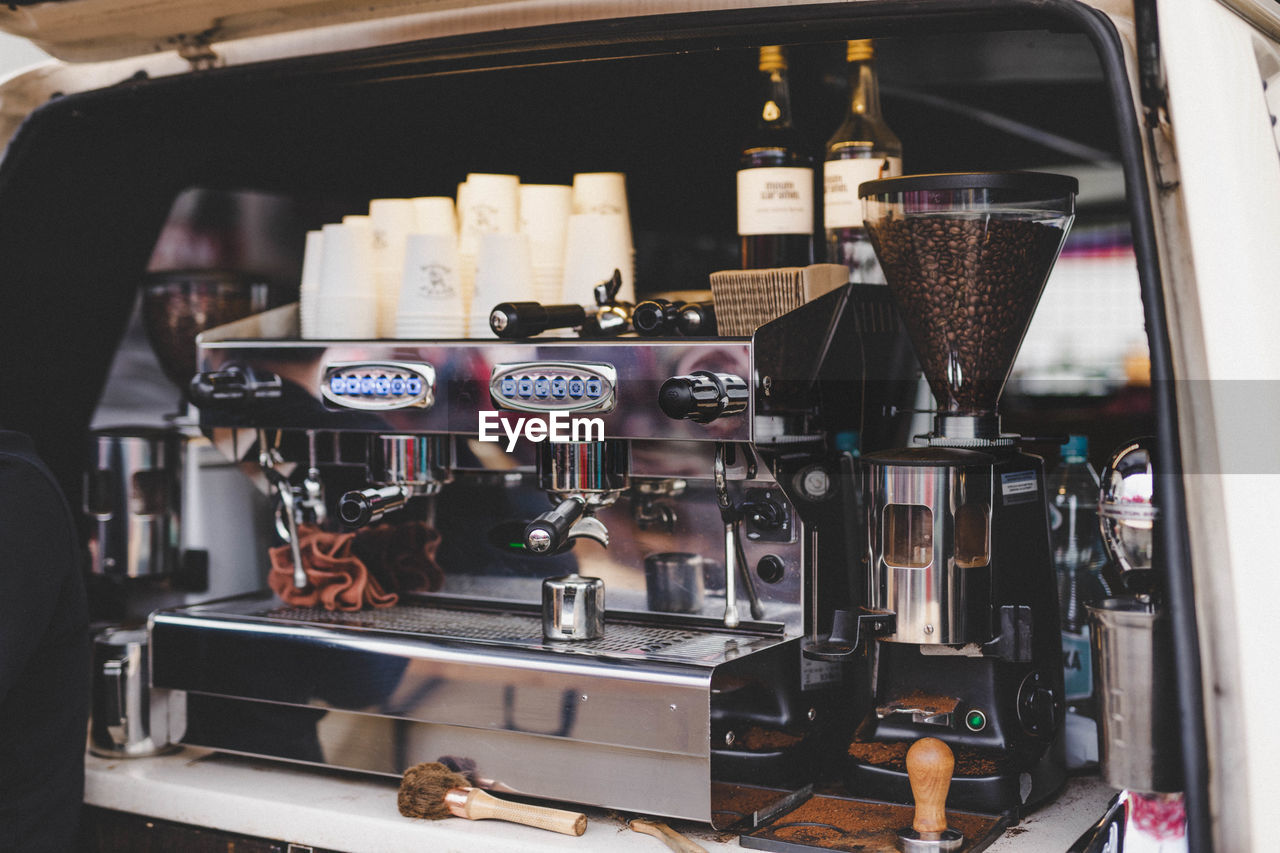 VIEW OF COFFEE IN SHOP