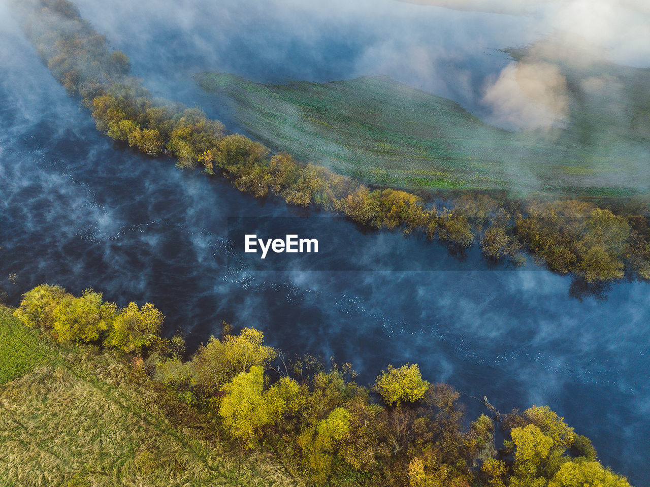 Drone view of river