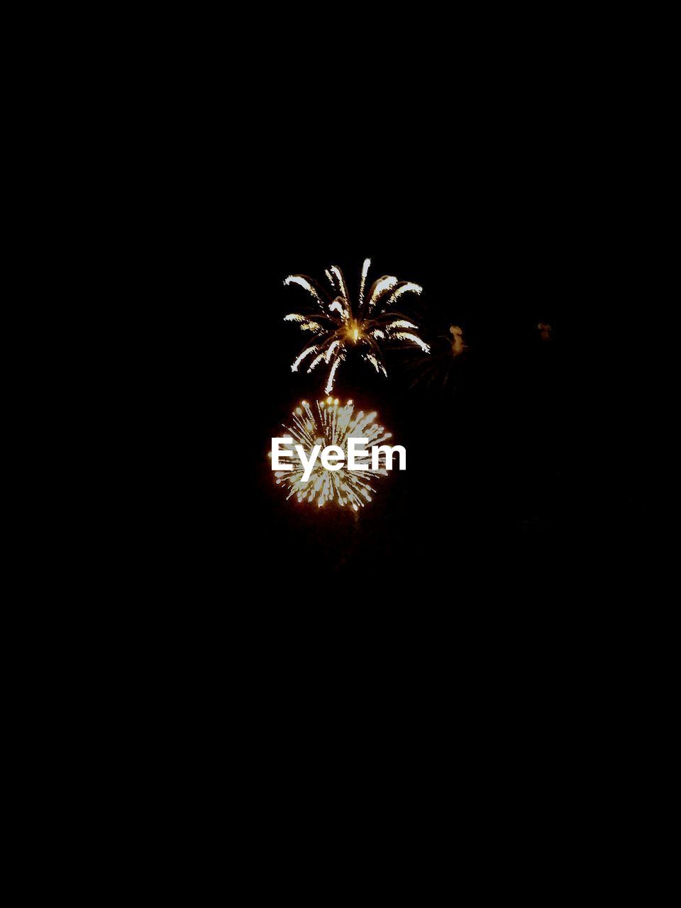 FIREWORK DISPLAY OVER BLACK BACKGROUND