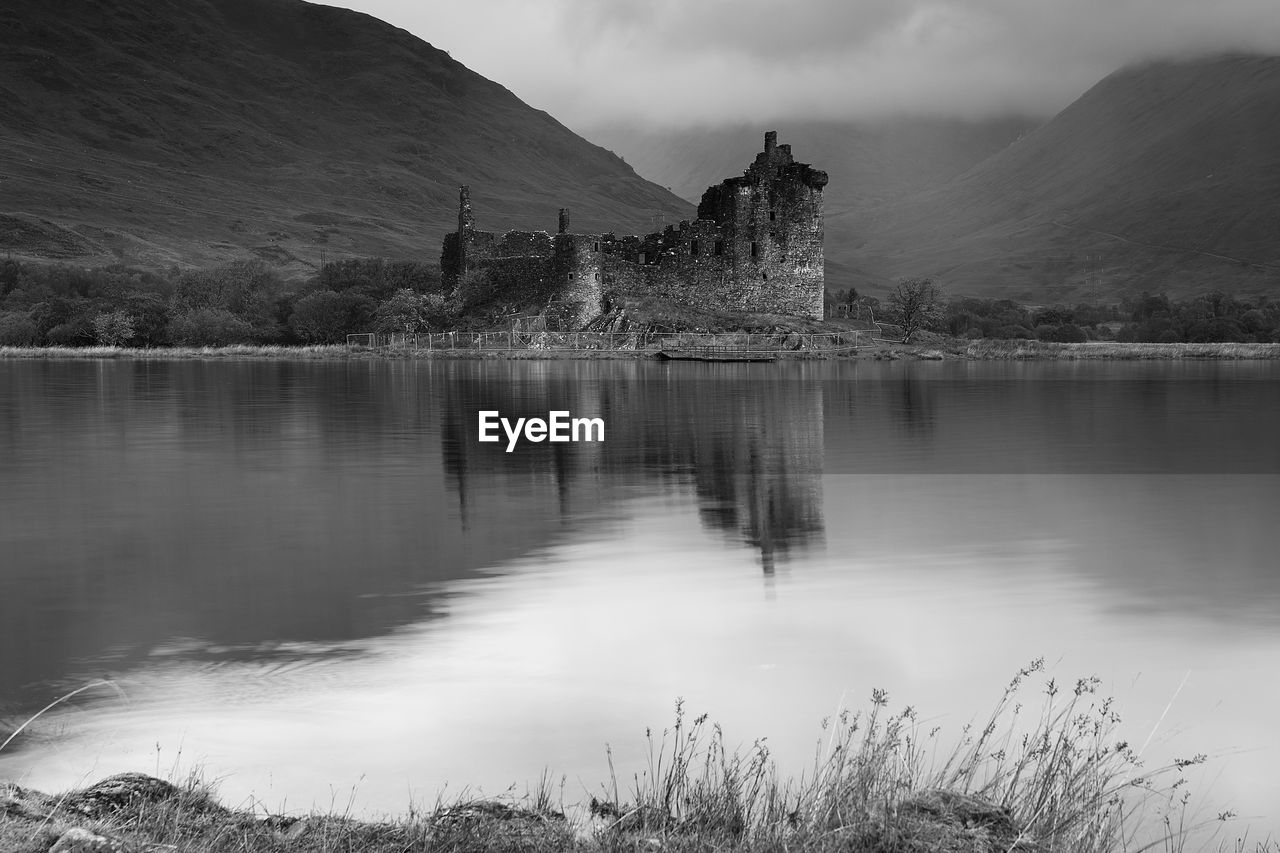 Landscape with castle at sunrise, scotland iv