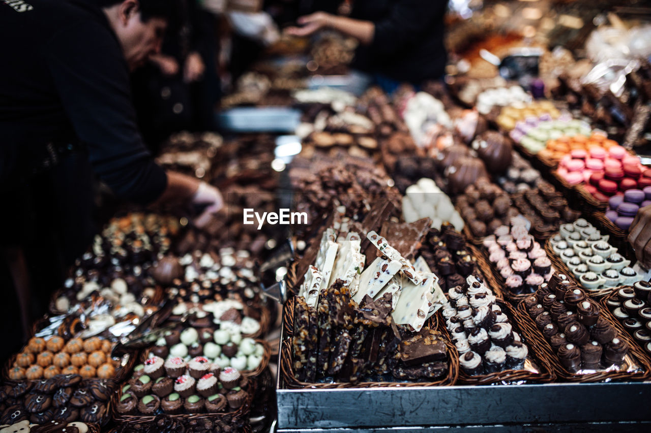 Full frame shot of food for sale at market stall