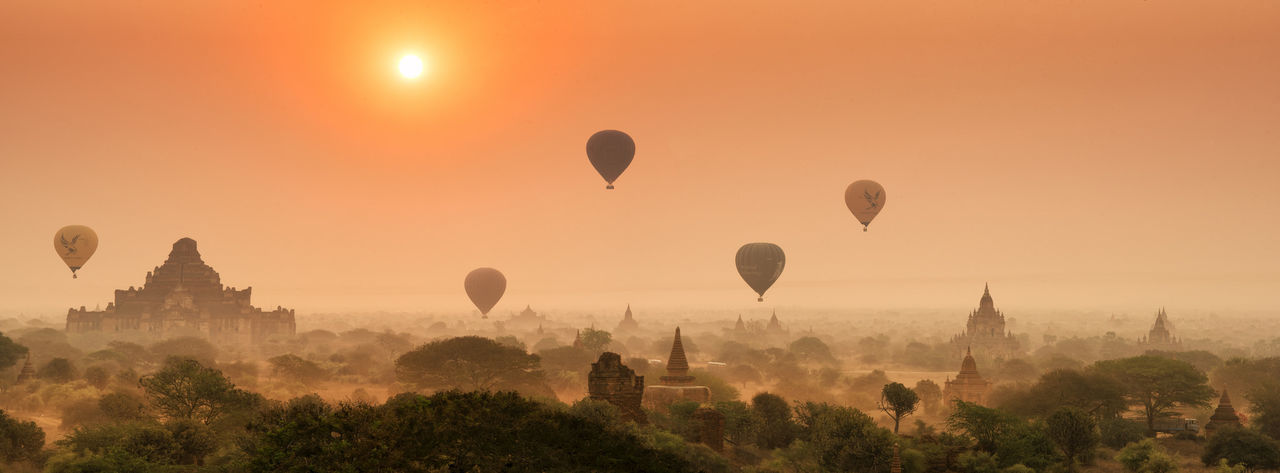 Parachuting on landscape