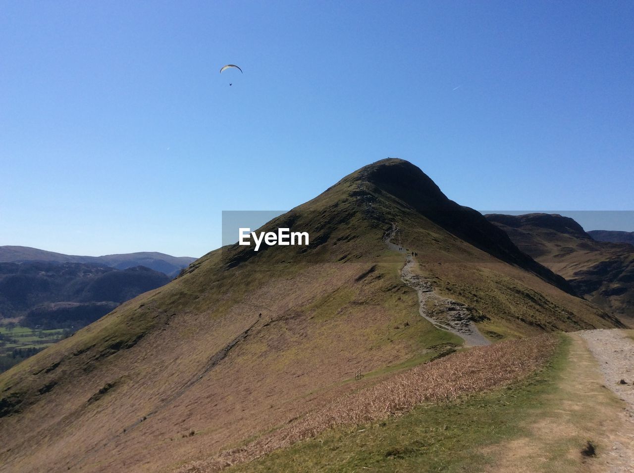 SCENIC VIEW OF MOUNTAINS AGAINST CLEAR SKY