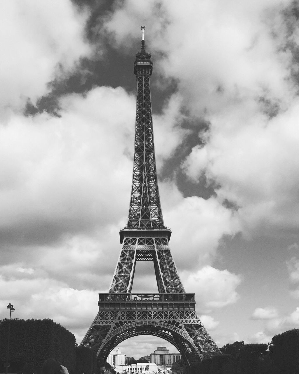 Low angle view of eiffel tower