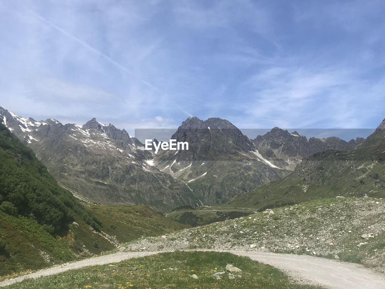 SCENIC VIEW OF LANDSCAPE AND MOUNTAINS AGAINST SKY