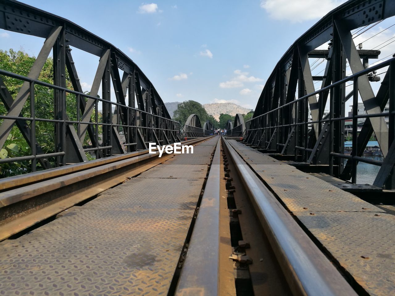 Railroad tracks against sky