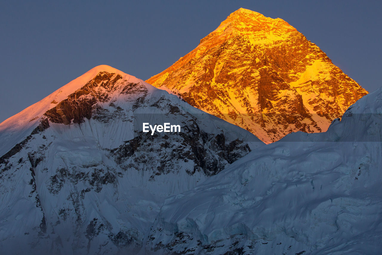 View of mount everest at sunset