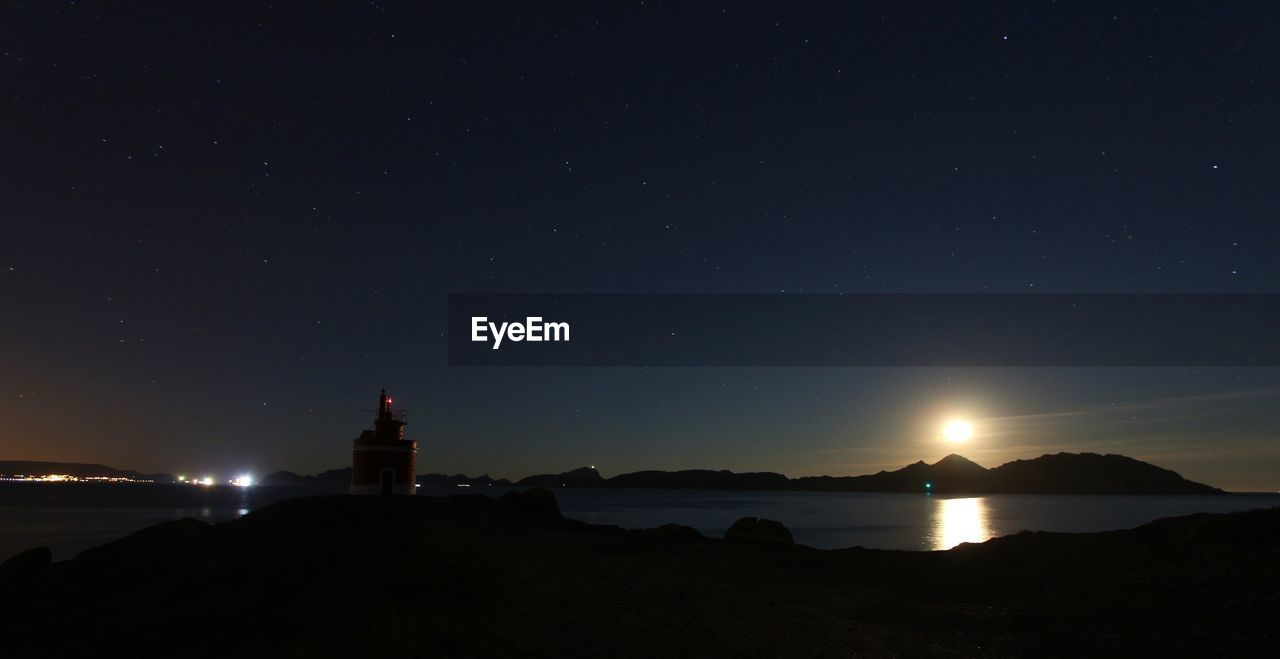 SCENIC VIEW OF SEA AT NIGHT