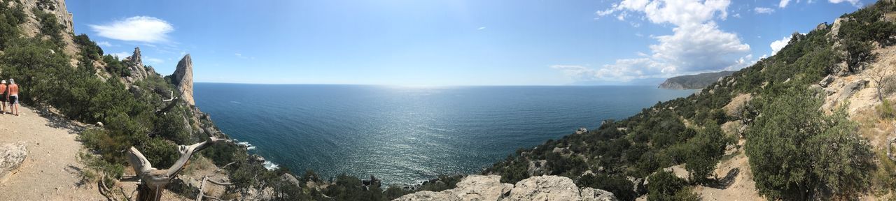 Panoramic view of sea against sky