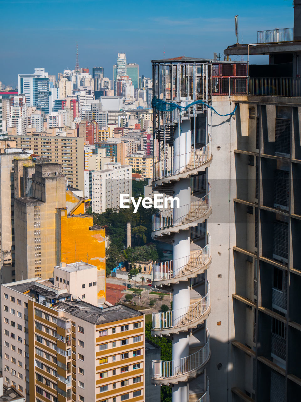 Urban scene sao paulo brazil cityscape skyline vertical.