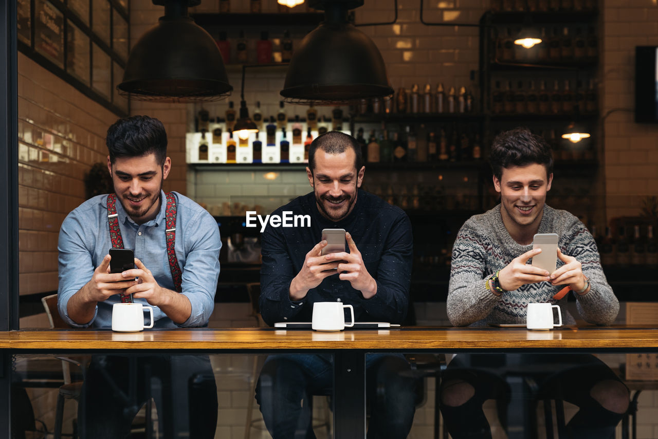 Business people having drink in cafe