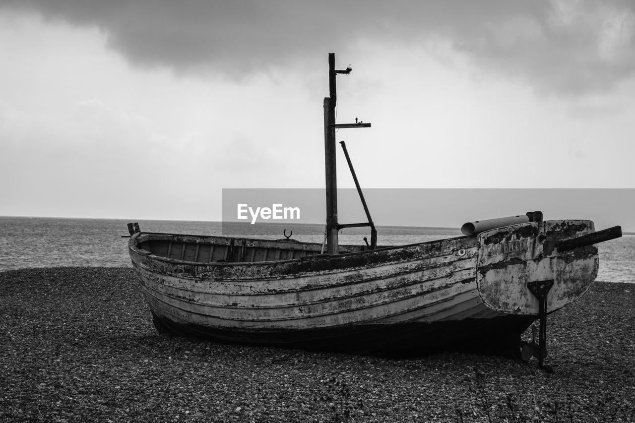 Boats moored in sea