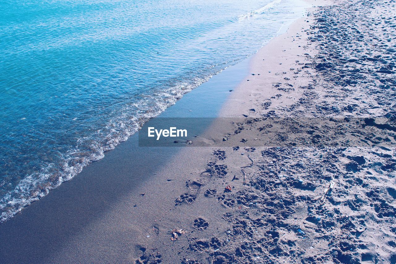 High angle view of beach