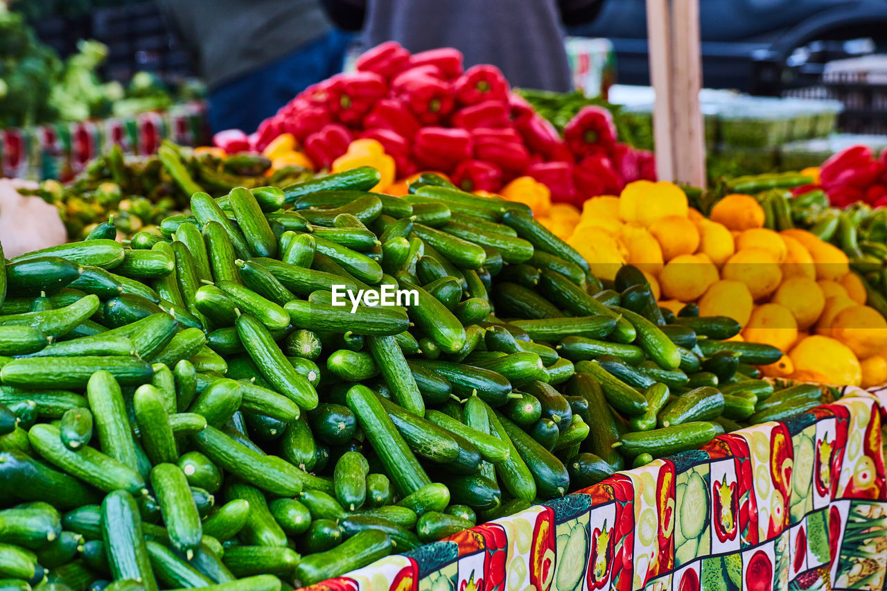 close-up of vegetables for sale at market