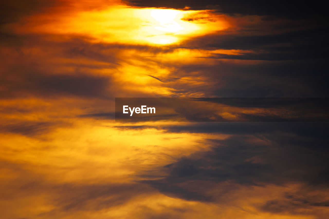 LOW ANGLE VIEW OF DRAMATIC SKY AT SUNSET