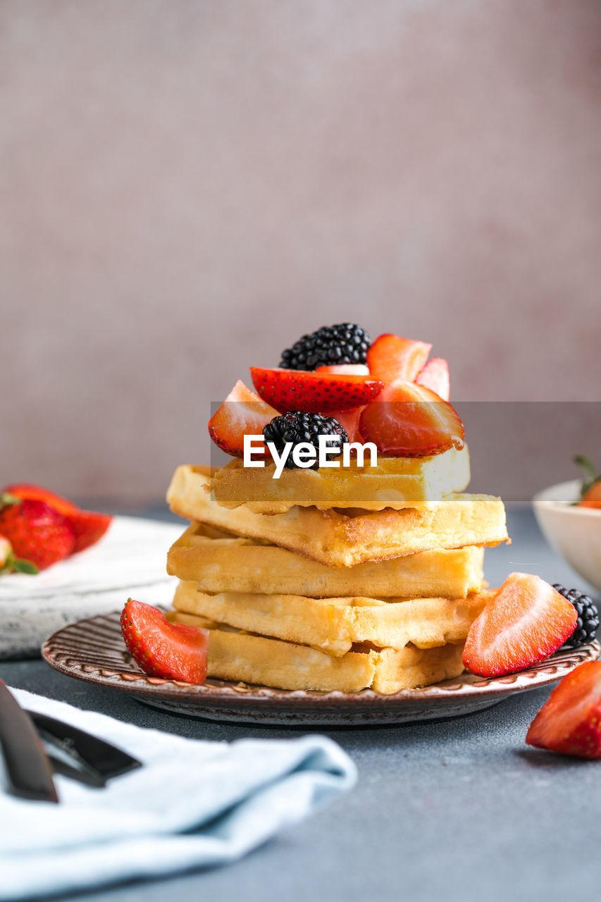 close-up of dessert on plate