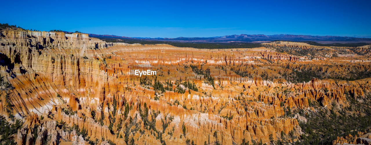 Panorama shot of the majestic nature of bryce canyon in utah, usa. beauty in nature.