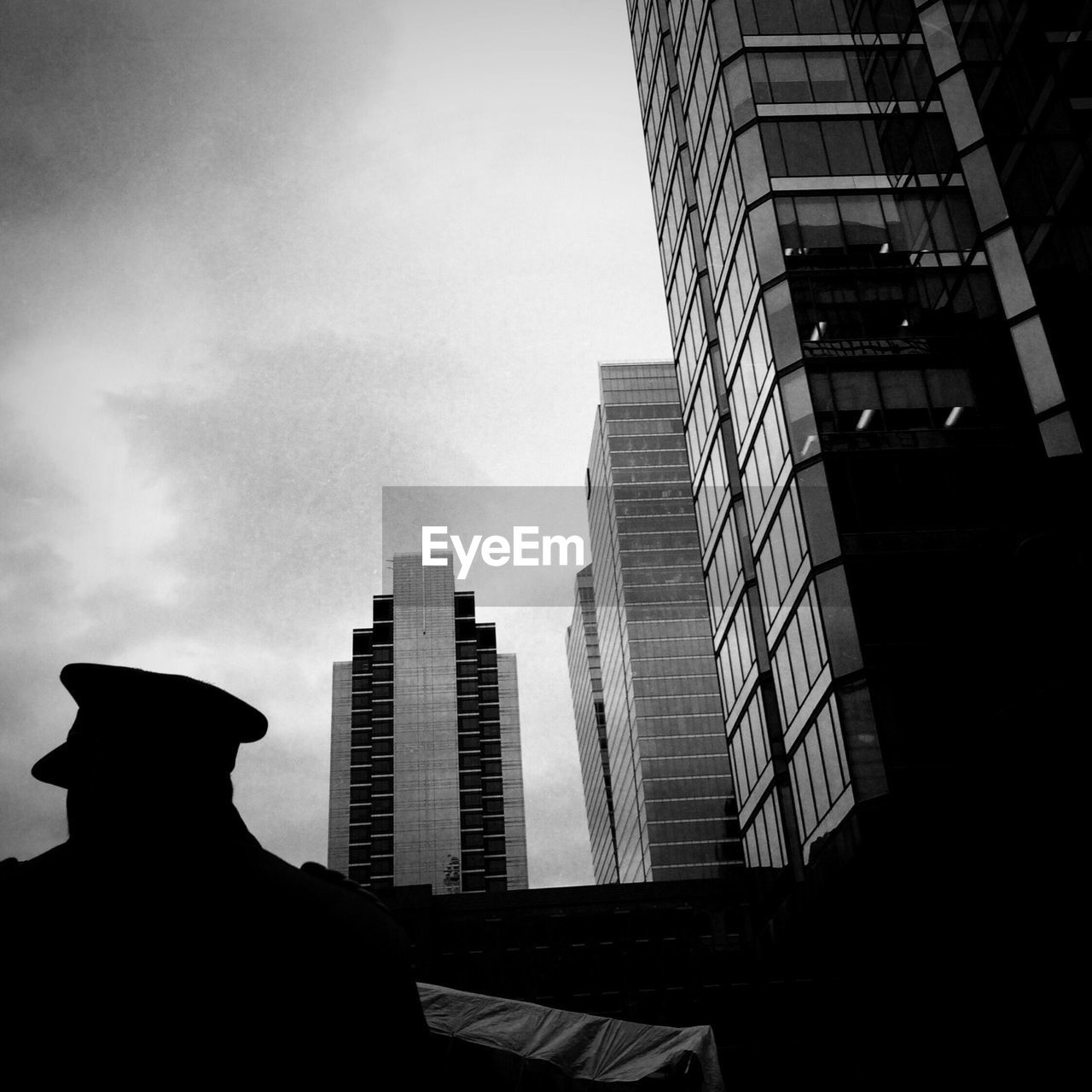 Low angle view of skyscrapers against sky