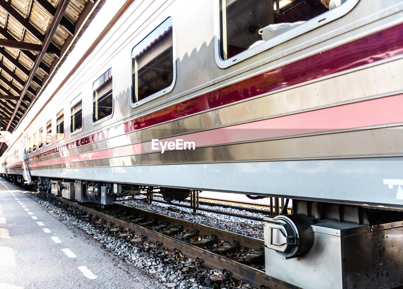 TRAIN ON RAILROAD STATION