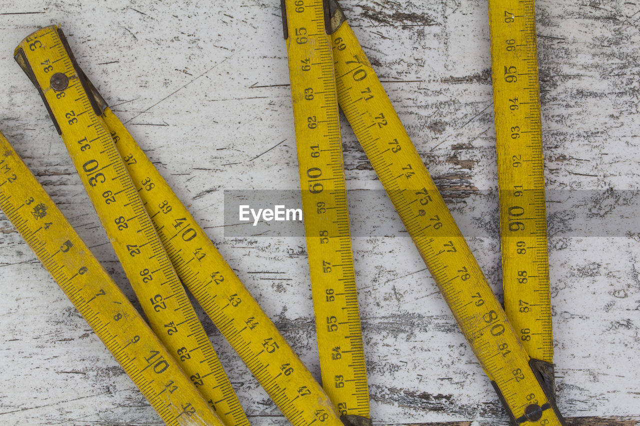 Measuring wood meter, in yellow