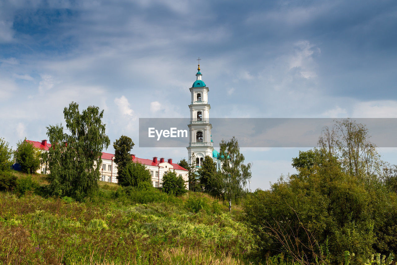 low angle view of church against sky