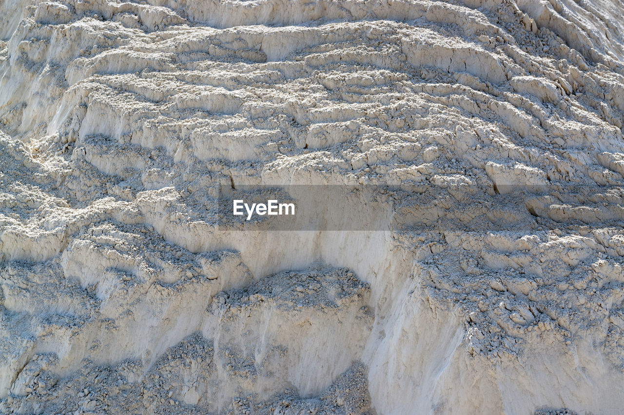 HIGH ANGLE VIEW OF WATER FLOWING THROUGH LAND